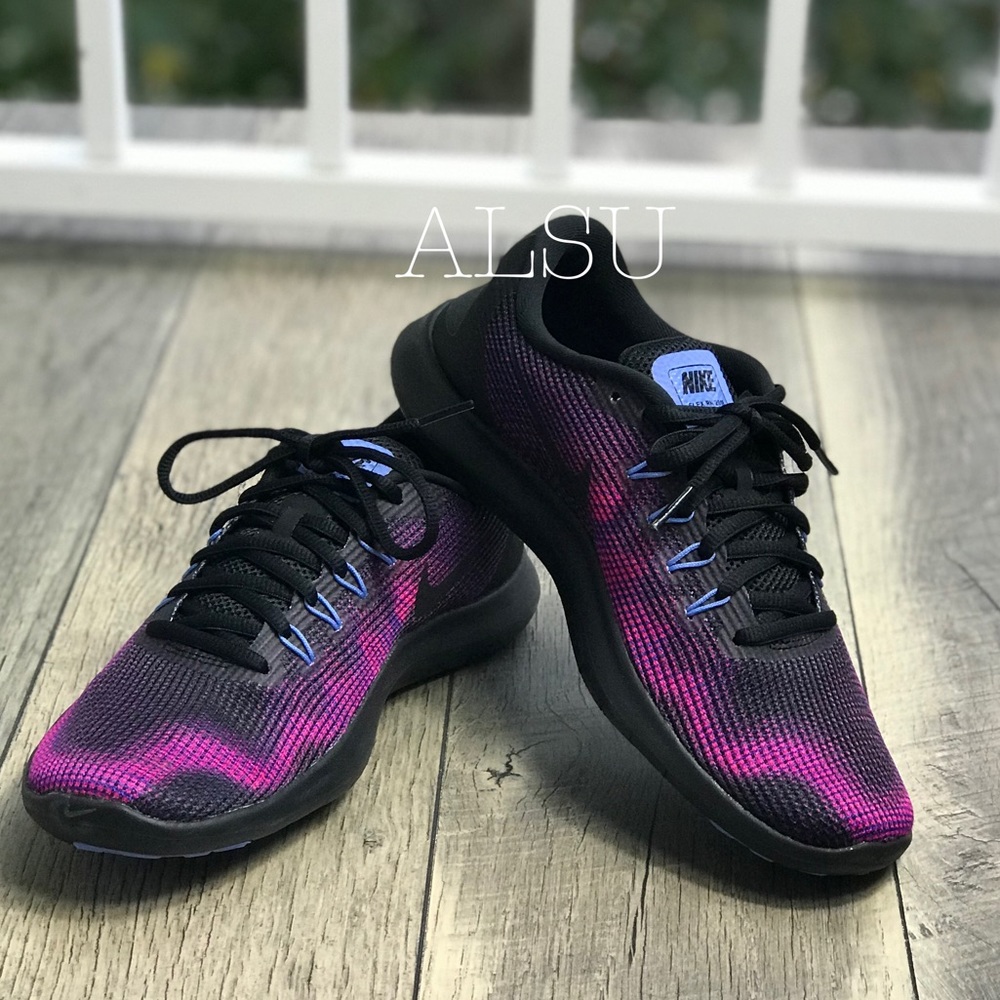 NWT Nike Flex 2018 RN Black Magenta WMNS - Picture 6 of 8